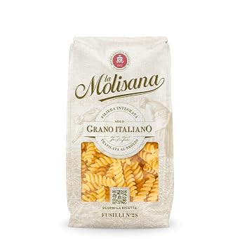 La Molisana Fusilli N°28C Durum Wheat Semolina Pasta, 17.64 oz ℮ 1.1 lbs ℮ 500 g