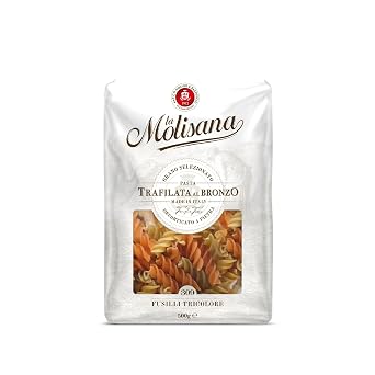 La Molisana Fusilli Tricolor N°309 Durum Wheat Semolina Pasta, 500 g