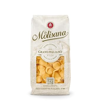 La Molisana Bronze Orecchiette Pugliesi N°30, Durum Wheat Semolina Pasta, 17.64 oz ℮ 1.1 lbs ℮ 500 g