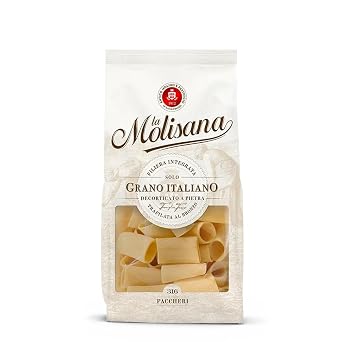 La Molisana Paccheri N°316, Durum Wheat Semolina Pasta, 500 g, Cream, (35113)