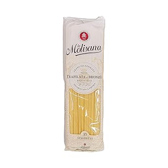 La Molisana Bronze Spaghetti N°15C, Durum Wheat Semolina Pasta, 17.64 oz ℮ 1.1 lbs ℮ 500 g