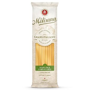 La Molisana Linguine N°6B Durum Wheat Semolina Pasta, 17.64 oz ℮ 1.1 lbs ℮ 500 g