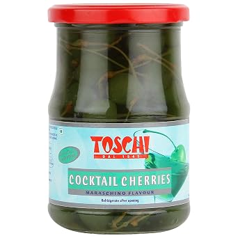 Toschi Cocktail Cherries Green Maraschino Flavour, 22.22 oz ℮ 630 g