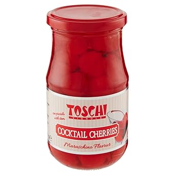 Toschi Cocktail Cherries Red Maraschino Flavour, 14.46 oz ℮ 410 g