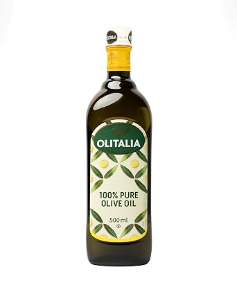 Olitalia Pure Olive Oil Imported Premium Quality Light Taste Italian Olive Oil for Cooking, Frying & Everyday Use Ideal for Indian Cooking Rich in MUFA, 3.38 fl oz 100 ml