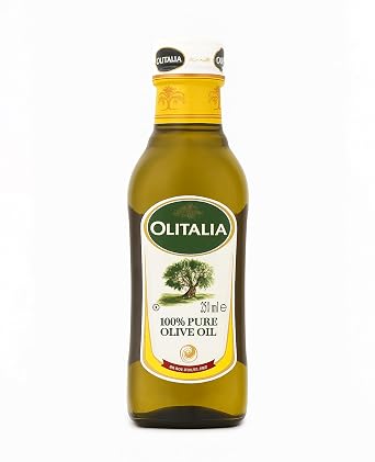 Olitalia Pure Olive Oil Imported Premium Quality Light Taste Italian Olive Oil for Cooking, Frying & Everyday Use Ideal for Indian Cooking Rich in MUFA, 3.38 fl oz 100 ml