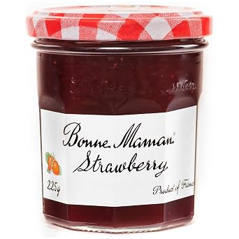 Bonne Maman Raspberry Preserve Marmalade Fruit Jam, 7.9 oz 225 g