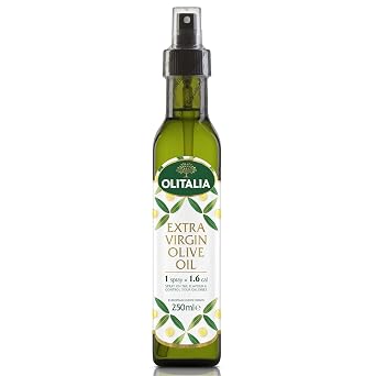 Olitalia Extra Virgin Olive Oil Spray EVOO Spray Controlled Mist for Low Oil Cooking Ideal for Air Fryer, Salad, Grilling & Baking, 8.45 fl oz 250 ml
