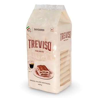 Treviso Fine Pastry Savoiardi Original Italian Ladyfingers  Authentic Italian Recipe  Soft & Crunchy Texture  Ideal for Tiramisu, Desserts, Snacking, 14.11 oz  400 g
