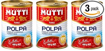 Mutti Parma Polpa Finely Chopped Italian Tomatoes Tomato Pulp for Pasta Sauce, Pizza, Soups & Stews, 104.76 oz 2970 g