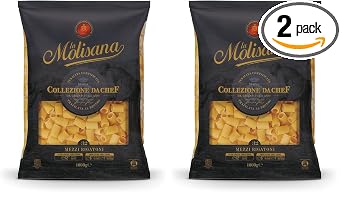 La Molisana Mezzi Rigatoni N 32 Chef's Special Durum Wheat Semolina Pasta, 35.27 oz  2.2 lbs  1000 g