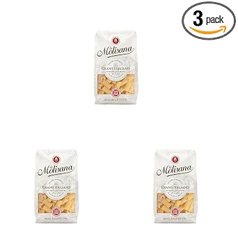 La Molisana Mezzi Rigatoni N32 Durum Wheat Semolina Pasta, 17.64 oz  1.1 lbs  500 g