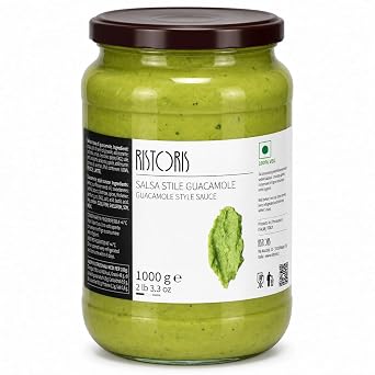 Ristoris Guacamole Style Sauce • Gourmet Creamy Avocado Style Dip & Mexican Inspired Sauce • Perfect for Nachos, Tacos, Wraps, Burgers, Sandwiches & Dips, 35.27 oz ℮ 1000 g