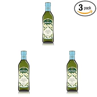 Olitalia Pomace Olive Oil Light Taste, High Smoke Point Imported Italian Cooking Olive Oil Ideal for Indian Cooking, Frying, Sauting & Baking, 33.81 fl oz 1 l