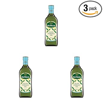 Olitalia Pomace Olive Oil Light Taste, High Smoke Point Imported Italian Cooking Olive Oil Ideal for Indian Cooking, Frying, Sauting & Baking, 33.81 fl oz 1 l